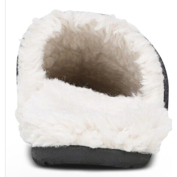 Vionic Slipper Mens 10 Alfons Dark Shadow Gray Suede Orthotic Mule New - Picture 4 of 11